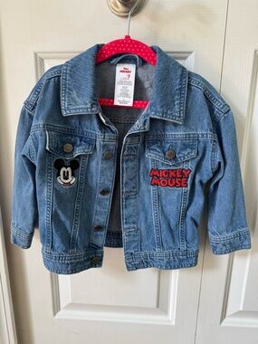 Disney Mickey Mouse Embroidered Kids Denim Jacket - Blue